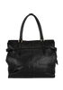 Buckles Detail Tote, &pound;295, Handbags, Black, Leather, Back view